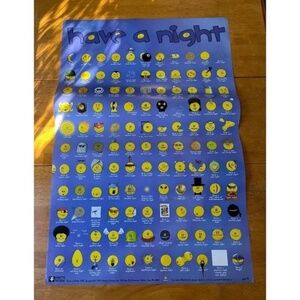 Retro Have a Night Poster College Collection Wall Art Smiley Faces Memes 24x36